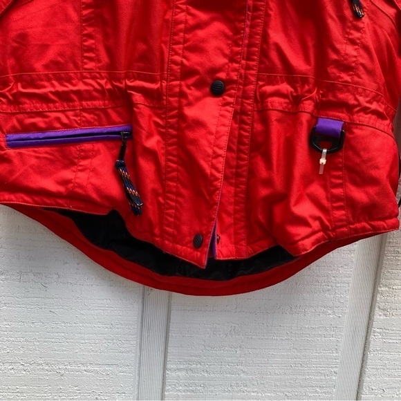 Vintage Slalom Sport Red Purple Rainbow Ski Snow Jacket Size 8 - Picture 8 of 8